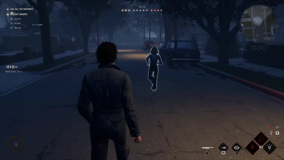 Halloween PC ESP wallhack overlay with player boxes, distance tags, and aimbot FOV circle