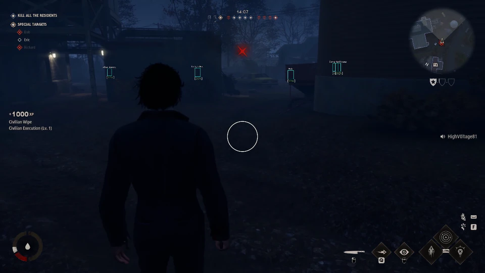 Halloween PC aimbot in combat with FOV circle and green skeleton ESP on an enemy